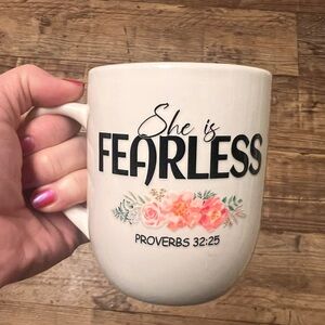 Christian Cup,Inspirational mug,bible,she Is Fearless Proverbs 32:25 Tea Coffee